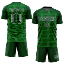 Load image into Gallery viewer, Custom Green Grass Green-White Line Sublimation Soccer Uniform Jersey