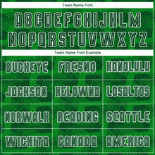 Load image into Gallery viewer, Custom Green Grass Green-White Line Sublimation Soccer Uniform Jersey