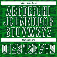 Load image into Gallery viewer, Custom Green Grass Green-White Line Sublimation Soccer Uniform Jersey