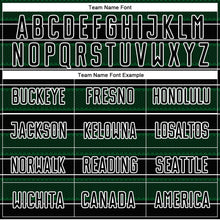 Load image into Gallery viewer, Custom Black Green-White Geometric Shapes And Line Sublimation Soccer Uniform Jersey