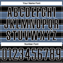 Load image into Gallery viewer, Custom Black Light Blue-White Geometric Shapes And Line Sublimation Soccer Uniform Jersey