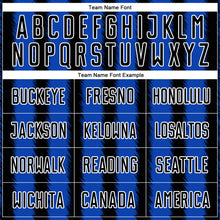 Load image into Gallery viewer, Custom Black Thunder Blue-White Line Sublimation Soccer Uniform Jersey