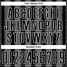 Load image into Gallery viewer, Custom Black Steel Gray-White Line Sublimation Soccer Uniform Jersey