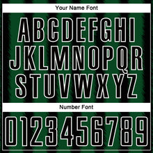 Load image into Gallery viewer, Custom Black Green-White Line Sublimation Soccer Uniform Jersey