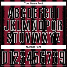 Load image into Gallery viewer, Custom Black Crimson-White Line Sublimation Soccer Uniform Jersey