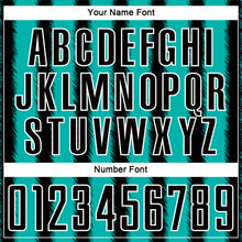 Load image into Gallery viewer, Custom Black Aqua-White Line Sublimation Soccer Uniform Jersey