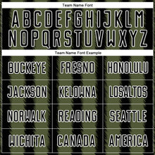 Load image into Gallery viewer, Custom Black Olive-White Line Sublimation Soccer Uniform Jersey