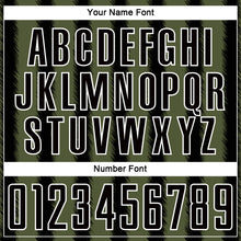 Load image into Gallery viewer, Custom Black Olive-White Line Sublimation Soccer Uniform Jersey