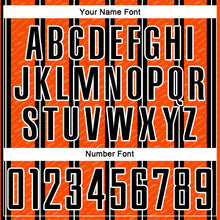 Load image into Gallery viewer, Custom Black Orange-White Line Sublimation Soccer Uniform Jersey