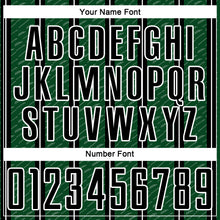 Load image into Gallery viewer, Custom Black Green-White Line Sublimation Soccer Uniform Jersey