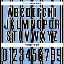 Load image into Gallery viewer, Custom Black Light Blue-White Line Sublimation Soccer Uniform Jersey