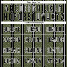 Load image into Gallery viewer, Custom Black Olive-White Line Sublimation Soccer Uniform Jersey