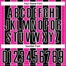 Load image into Gallery viewer, Custom Black Pink-White Line Sublimation Soccer Uniform Jersey