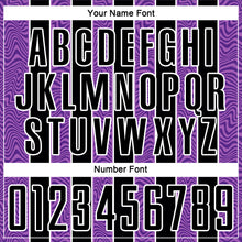 Load image into Gallery viewer, Custom Black Purple-White Line Sublimation Soccer Uniform Jersey