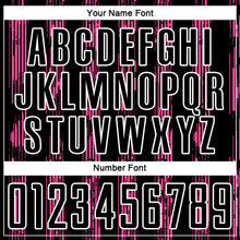 Load image into Gallery viewer, Custom Black Pink-White Line Sublimation Soccer Uniform Jersey