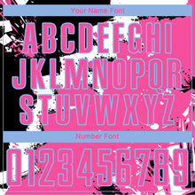 Load image into Gallery viewer, Custom Black Pink-Light Blue Spalsh Sublimation Soccer Uniform Jersey