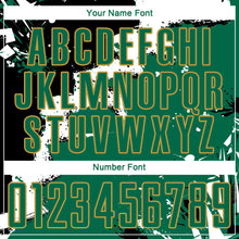 Load image into Gallery viewer, Custom Black Kelly Green-Old Gold Spalsh Sublimation Soccer Uniform Jersey