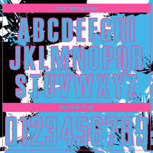 Load image into Gallery viewer, Custom Black Sky Blue-Pink Spalsh Sublimation Soccer Uniform Jersey