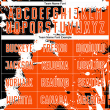 Load image into Gallery viewer, Custom Black Orange-White Spalsh Sublimation Soccer Uniform Jersey