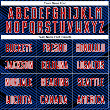 Load image into Gallery viewer, Custom Royal Red-Black Line Sublimation Soccer Uniform Jersey