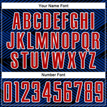 Load image into Gallery viewer, Custom Royal Red-Black Line Sublimation Soccer Uniform Jersey