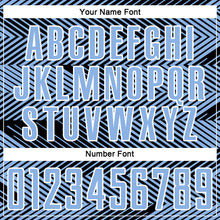 Load image into Gallery viewer, Custom Light Blue Black-White Line Sublimation Soccer Uniform Jersey