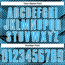 Load image into Gallery viewer, Custom Sky Blue Black-White Line Sublimation Soccer Uniform Jersey