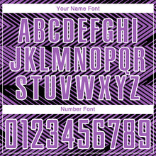 Load image into Gallery viewer, Custom Medium Purple Black-White Line Sublimation Soccer Uniform Jersey