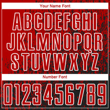 Load image into Gallery viewer, Custom Red Black-White Abstract Fragment Art Sublimation Soccer Uniform Jersey