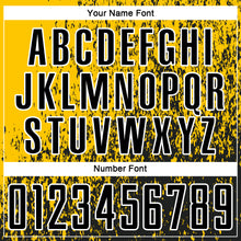 Load image into Gallery viewer, Custom Yellow Black-White Abstract Fragment Art Sublimation Soccer Uniform Jersey