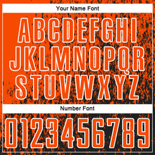 Load image into Gallery viewer, Custom Orange Black-White Abstract Fragment Art Sublimation Soccer Uniform Jersey