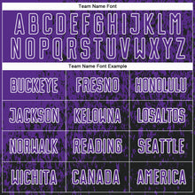 Load image into Gallery viewer, Custom Purple Black-White Abstract Fragment Art Sublimation Soccer Uniform Jersey