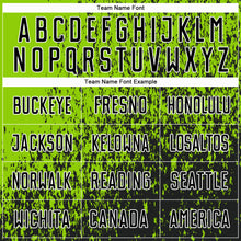 Load image into Gallery viewer, Custom Neon Green Black-White Abstract Fragment Art Sublimation Soccer Uniform Jersey