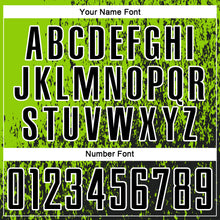 Load image into Gallery viewer, Custom Neon Green Black-White Abstract Fragment Art Sublimation Soccer Uniform Jersey