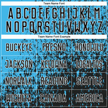 Load image into Gallery viewer, Custom Sky Blue Black-White Abstract Fragment Art Sublimation Soccer Uniform Jersey