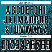 Load image into Gallery viewer, Custom Teal Black-White Abstract Fragment Art Sublimation Soccer Uniform Jersey