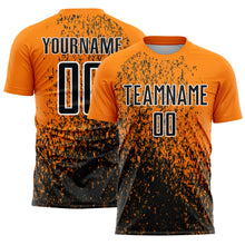 Load image into Gallery viewer, Custom Bay Orange Black-White Abstract Fragment Art Sublimation Soccer Uniform Jersey