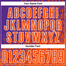 Load image into Gallery viewer, Custom Purple Orange-White Abstract Fragment Art Sublimation Soccer Uniform Jersey