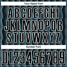 Load image into Gallery viewer, Custom Black Shadow Blue-White Geometric Shape Sublimation Soccer Uniform Jersey