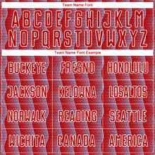 Load image into Gallery viewer, Custom Red Light Blue-White Geometric Shape Sublimation Soccer Uniform Jersey