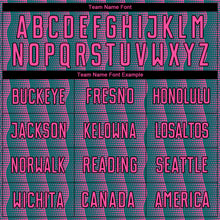 Load image into Gallery viewer, Custom Teal Pink-Black Geometric Shape Sublimation Soccer Uniform Jersey