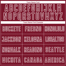 Load image into Gallery viewer, Custom Crimson White Geometric Shape Sublimation Soccer Uniform Jersey