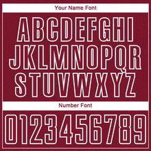 Load image into Gallery viewer, Custom Crimson White Geometric Shape Sublimation Soccer Uniform Jersey