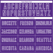 Load image into Gallery viewer, Custom Purple White Geometric Shape Sublimation Soccer Uniform Jersey