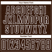 Load image into Gallery viewer, Custom Brown White Geometric Shape Sublimation Soccer Uniform Jersey