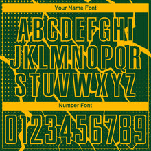 Load image into Gallery viewer, Custom Green Gold Lightning Sublimation Soccer Uniform Jersey
