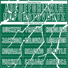 Load image into Gallery viewer, Custom Kelly Green White Lightning Sublimation Soccer Uniform Jersey