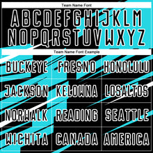 Load image into Gallery viewer, Custom Black Lakes Blue-White Line Sublimation Soccer Uniform Jersey