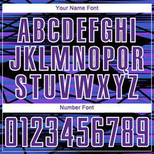 Load image into Gallery viewer, Custom Black Purple-White Line Sublimation Soccer Uniform Jersey