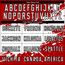 Load image into Gallery viewer, Custom Red White-Black Splash Sublimation Soccer Uniform Jersey